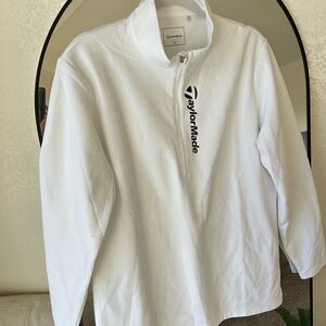 TaylorMade Kids White Quarter-Zip Sweatshirt